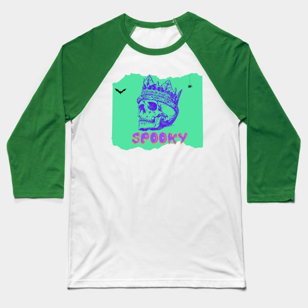 Spooky skull Baseball T-Shirt by VedadsDesign